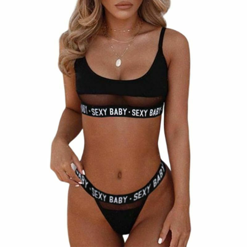 Sexy Lingerie Sexy Backless Bra Vest Black White Wrapped Chest English Corner Sexy Suit