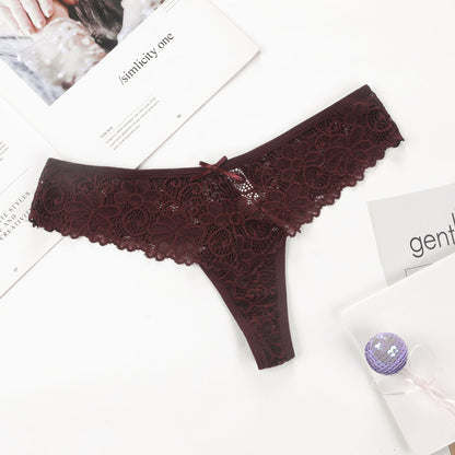 European And American Style Sexy Lace Underwear Hot And Sexy Low Waist Plus Size Traceless Lace