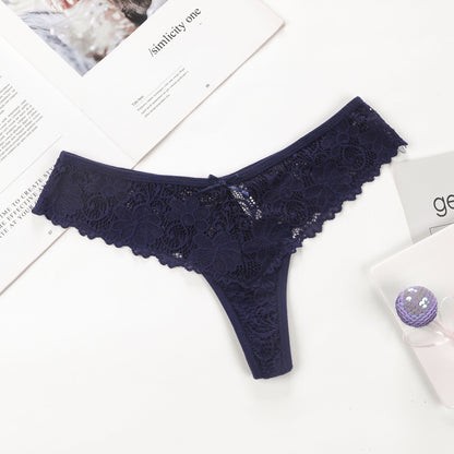 European And American Style Sexy Lace Underwear Hot And Sexy Low Waist Plus Size Traceless Lace