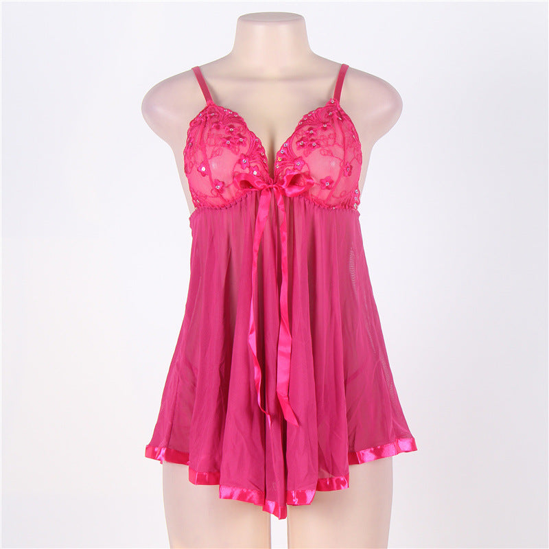 Plus Size Sexy Lingerie Lace Sexy Pajamas Temptation Transparent Mesh Sexy Lingerie