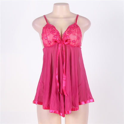 Plus Size Sexy Lingerie Lace Sexy Pajamas Temptation Transparent Mesh Sexy Lingerie