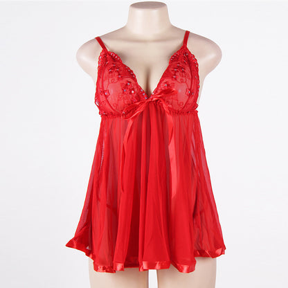 Plus Size Sexy Lingerie Lace Sexy Pajamas Temptation Transparent Mesh Sexy Lingerie