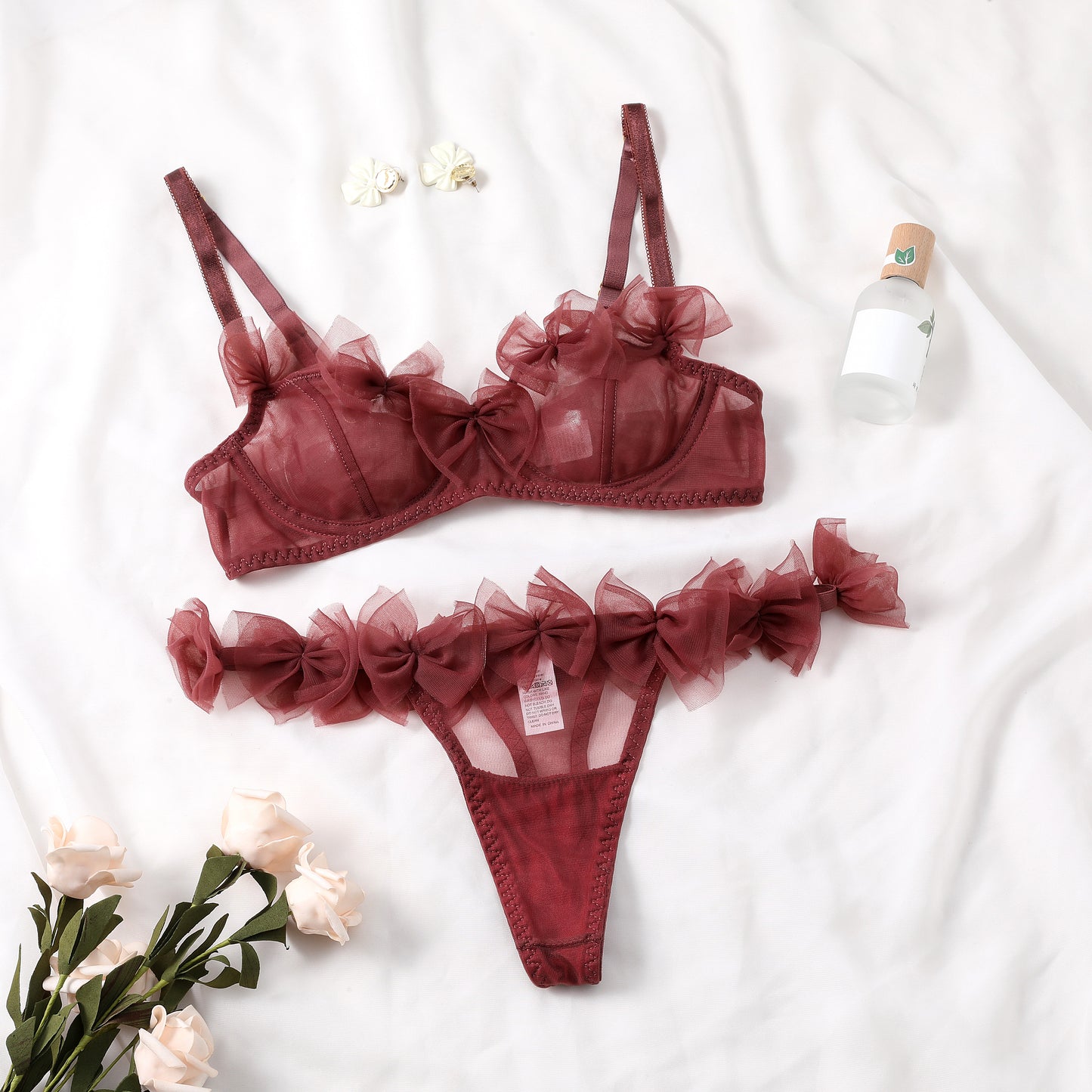 Sexy Lingerie Sexy Set Bow Tulle Sexy Bra Lingerie