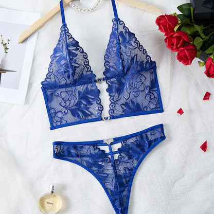 Summer Ultra Thin French Romantic Sexy Suit Lace See Through Sexy Lingerie Manufacturer