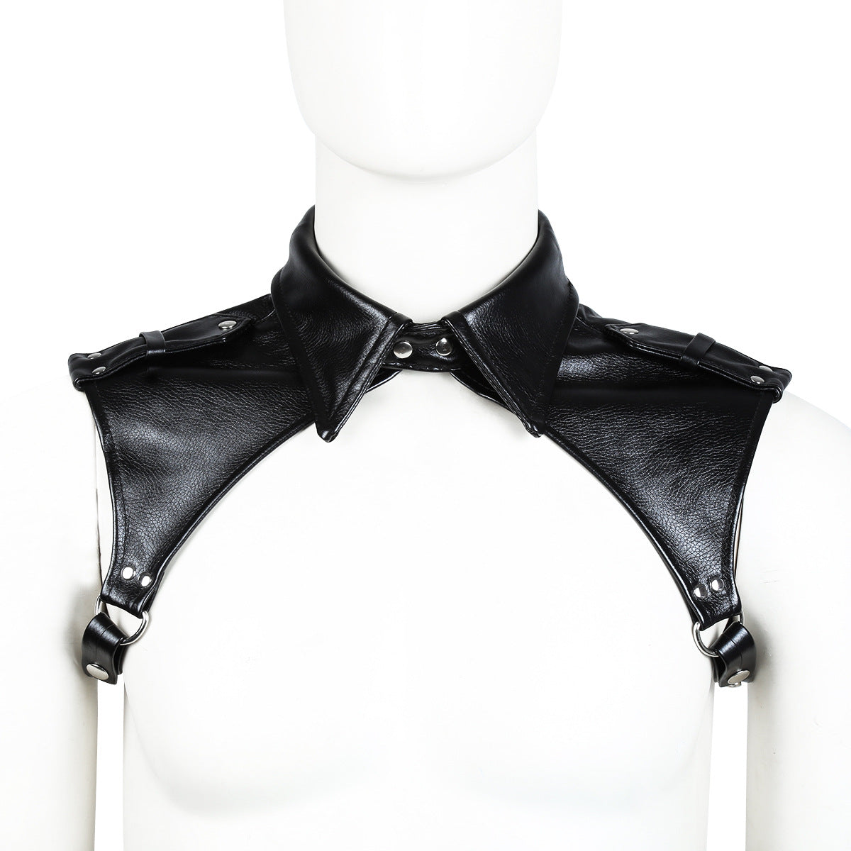 Body en cuir avec sangle de poitrine en cuir