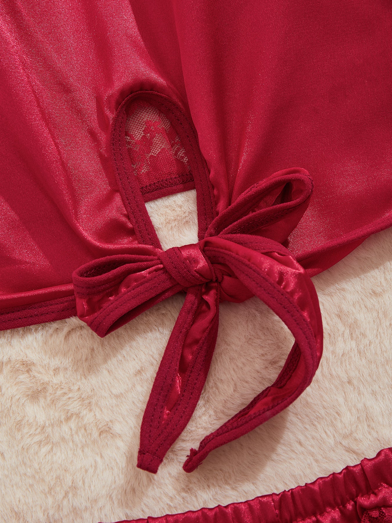 Sexy Pajamas Artificial Silk Bow Bandage Lace Sexy Lingerie Undefined