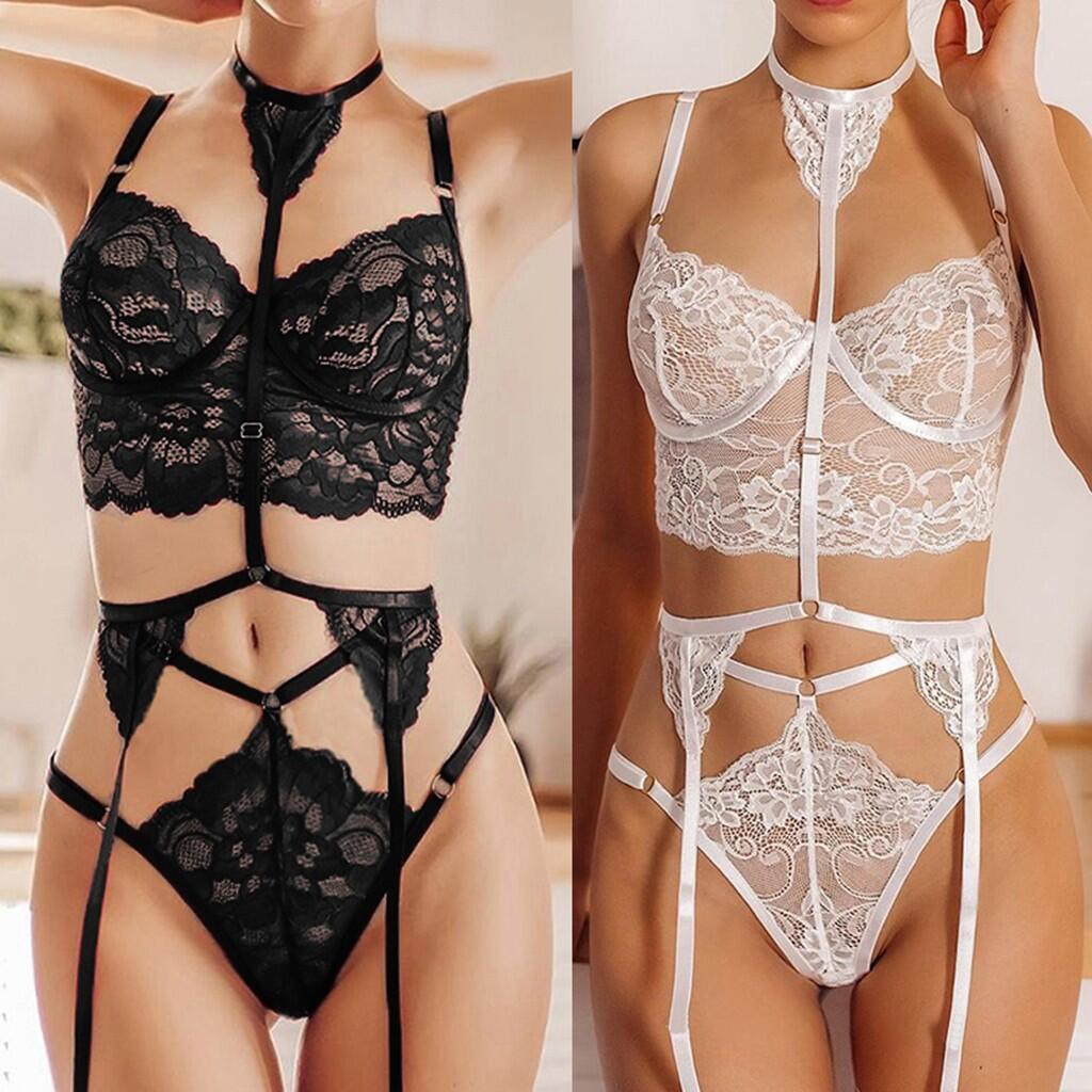 New Sexy Lingerie Women Sexy Lace Strap Three-Point Suit