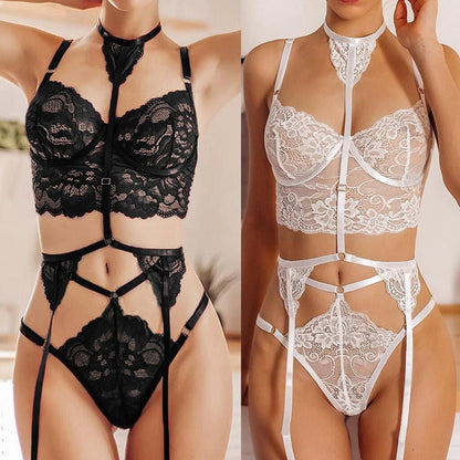 New Sexy Lingerie Women Sexy Lace Strap Three-Point Suit