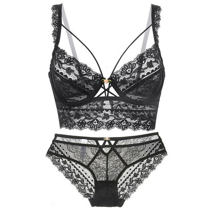 Soutien-gorge transparent ultra-mince Ensemble de sous-vêtements sexy en dentelle pour dames