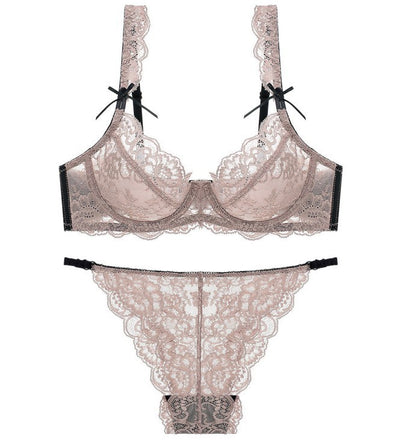 Ensemble de soutien-gorge sexy respirant en dentelle douce ultra-fine