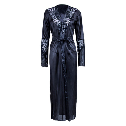 Peignoir de lingerie sexy pour femmes, robe brillante de grands chantiers