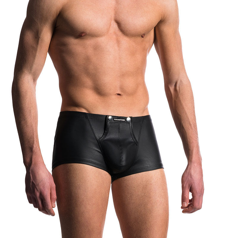 Boxer sexy en cuir verni pour hommes