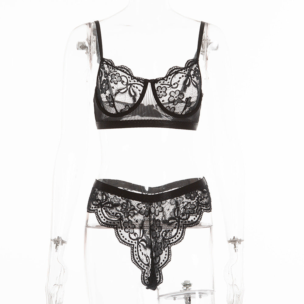 Traje femenino de lencería sexy con encaje de moda