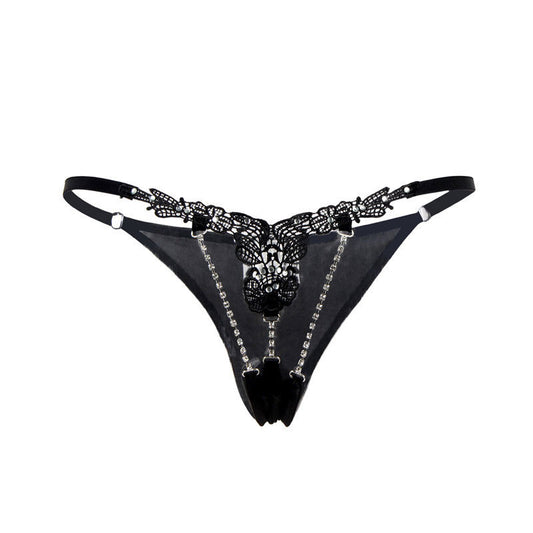 Sexy Lingerie Adult Supplies Dew Pp Rhinestone Encrusted Sexy Thong