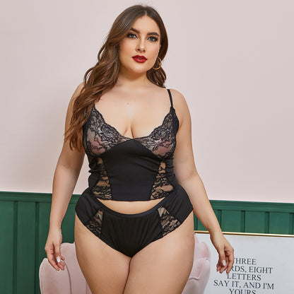 Costume de lingerie sexy transparent en dentelle pour femmes