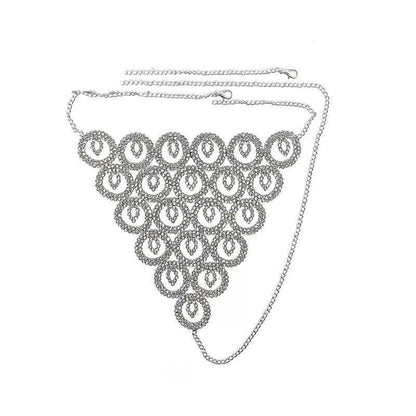 Body Chain Set Nightclub Rhinestone Bra Panties Costume Lingerie Jewelry