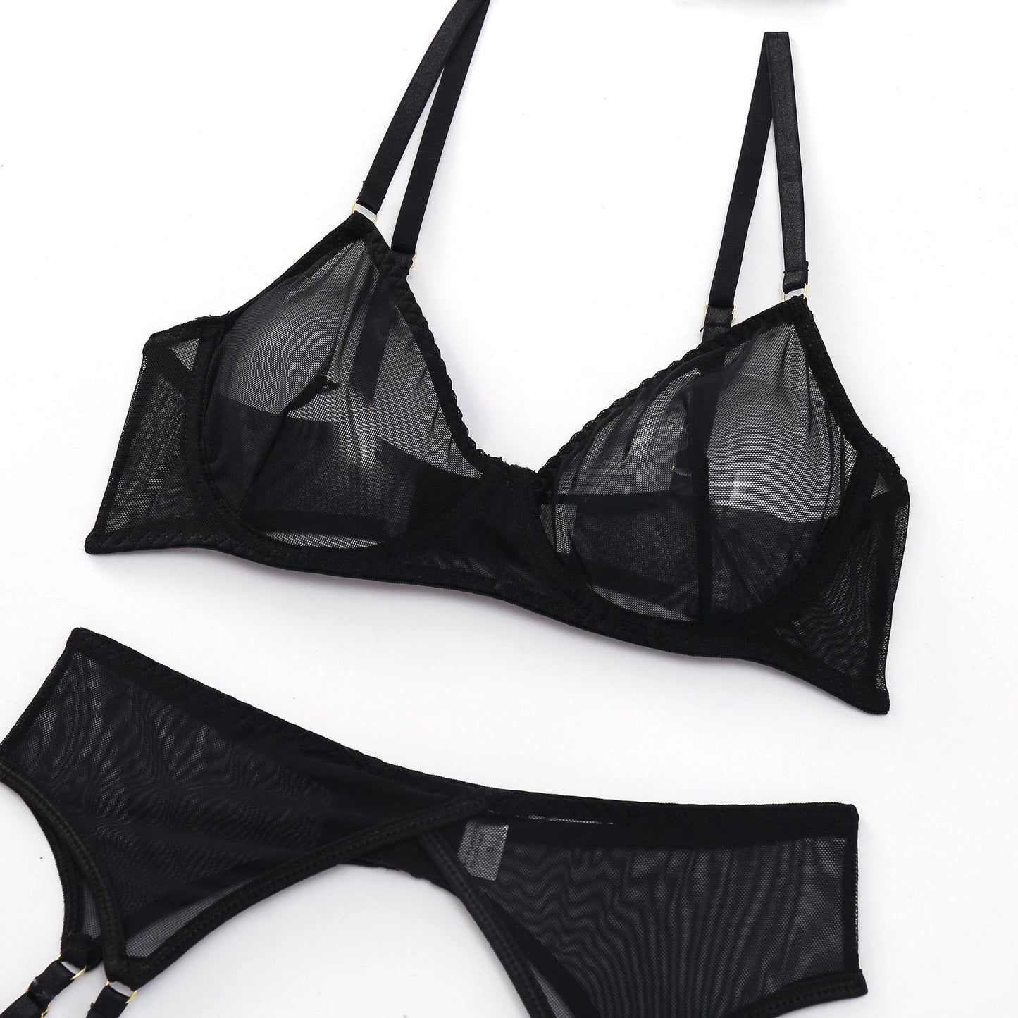 Porte-jarretelles lingerie sexy trois pièces