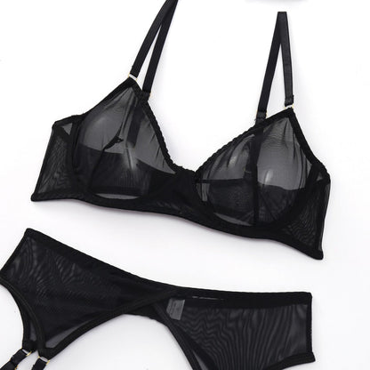 Porte-jarretelles lingerie sexy trois pièces