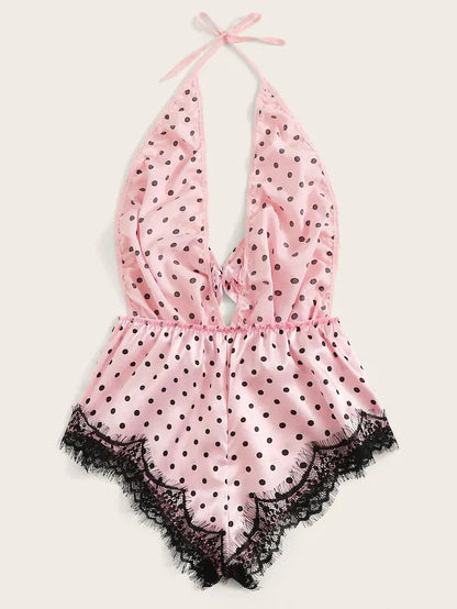 Tube Top Ice Silk Pajamas Women Summer Korean Seduction Sexy Sling One Piece Sexy Sleepwear