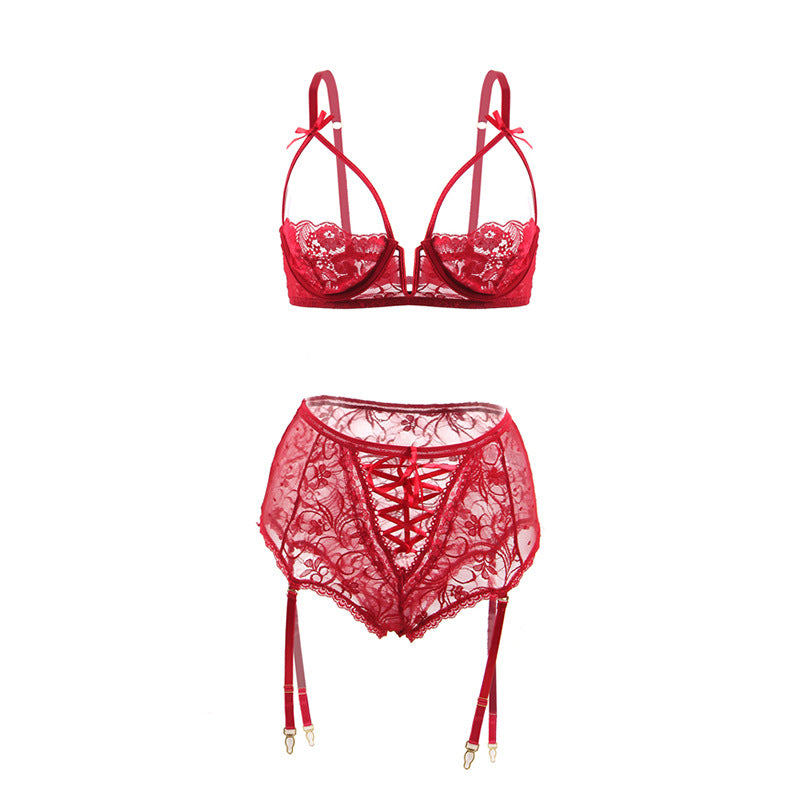 Costume de dentelle de lingerie sexy de grande taille européenne et américaine