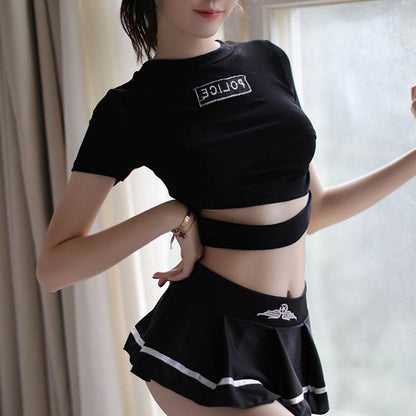 Ensemble d'uniforme de lingerie sexy pour femmes, jeu de rôle à la mode