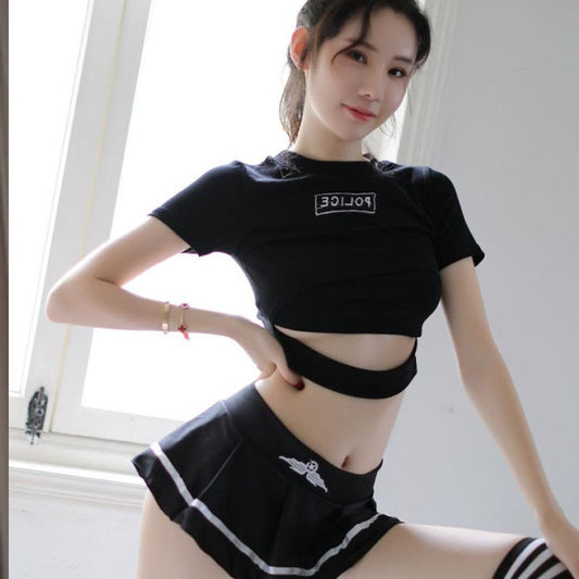 Ensemble d'uniforme de lingerie sexy pour femmes, jeu de rôle à la mode