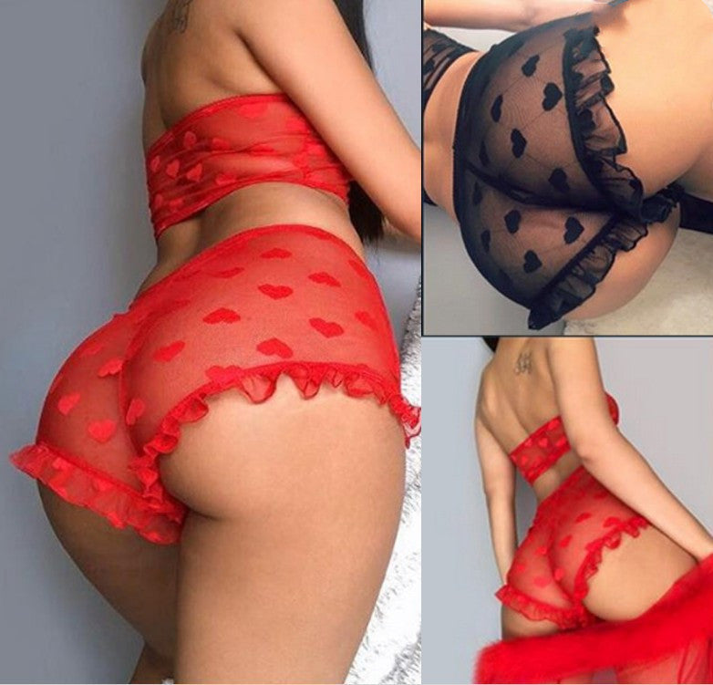Costume deux pièces en dentelle sexy, lingerie sexy, tentation