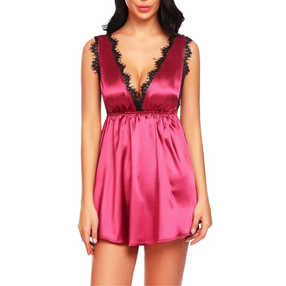 Camisón sexy con sujetador para mujer, ropa de dormir, lencería, camisón