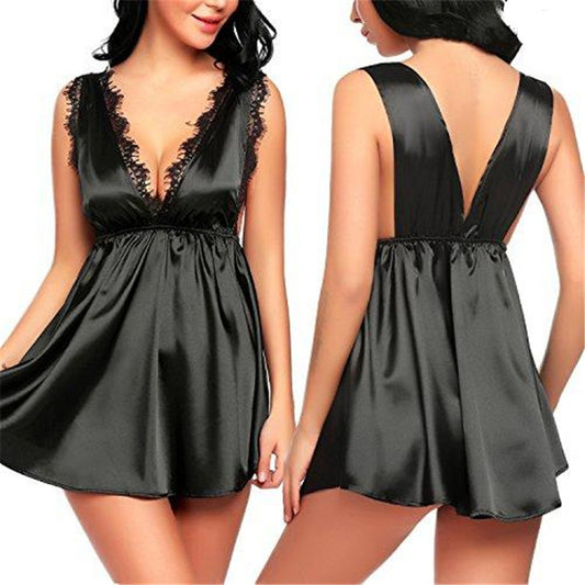 Camisón sexy con sujetador para mujer, ropa de dormir, lencería, camisón