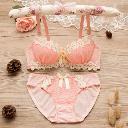 Soutien-gorge sexy à bordure en dentelle, soutien-gorge confortable, ensemble de sous-vêtements culotte réglable, nouveau style