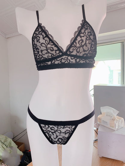 Señoras Temptation Lace Sujetador de tres puntos Sling Sex Lencería sexy En stock