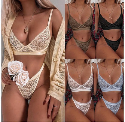Señoras Temptation Lace Sujetador de tres puntos Sling Sex Lencería sexy En stock