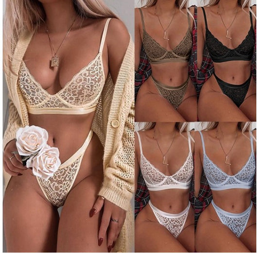 Señoras Temptation Lace Sujetador de tres puntos Sling Sex Lencería sexy En stock