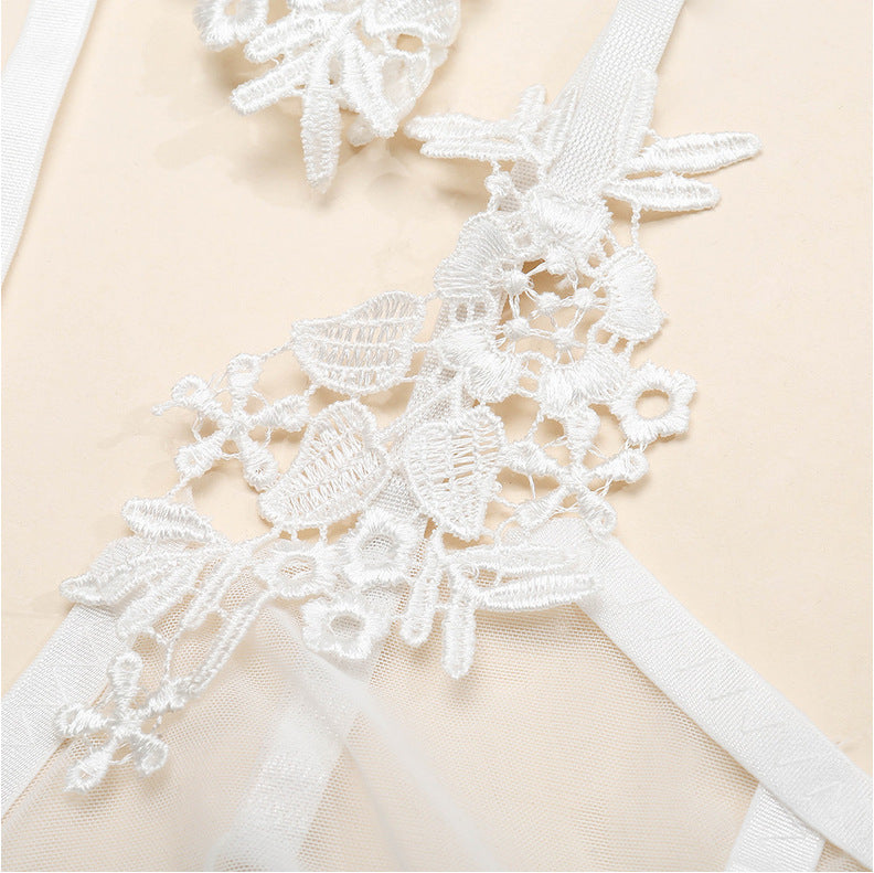 Ensemble de lingerie sexy en dentelle, soutien-gorge, string taille haute