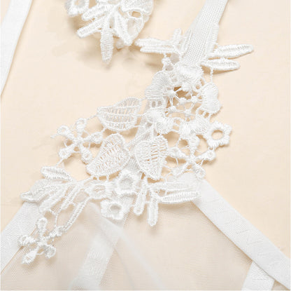 Ensemble de lingerie sexy en dentelle, soutien-gorge, string taille haute