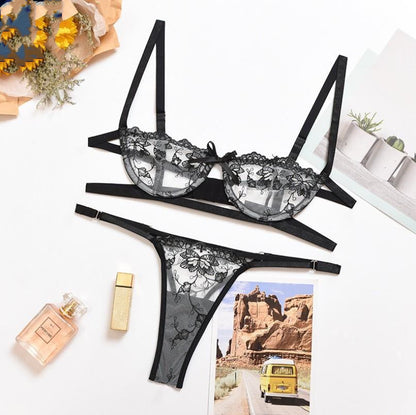 Ensemble de sous-vêtements soutien-gorge sexy à armatures