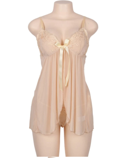 Camisón con tirantes sexy de lencería sexy de gran tamaño