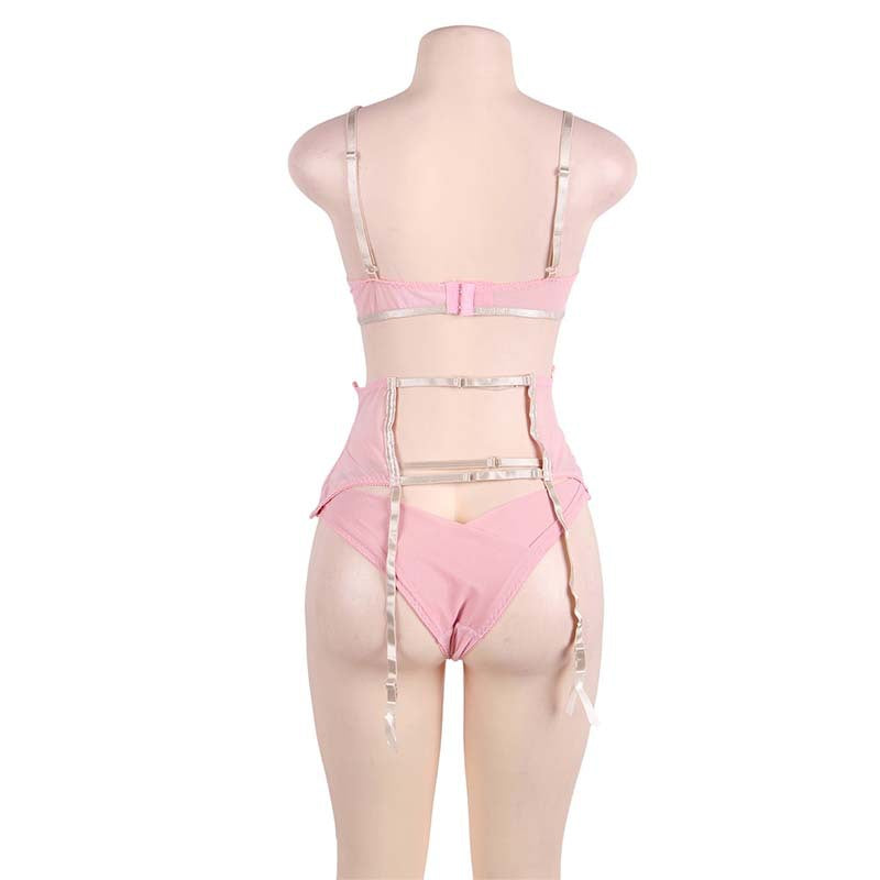 Ensemble pyjama sexy avec jarretelles et lingerie sexy