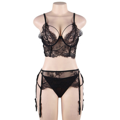 Traje sexy de lencería sexy con liguero de pecho de gran tamaño