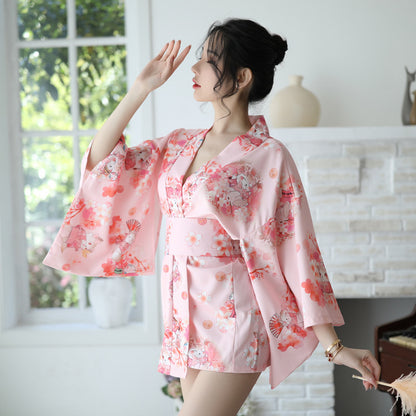 Nuevo Fabricantes de lencería Aexy, lencería Sexy para mujer, traje tipo Kimono estampado japonés nuevos,