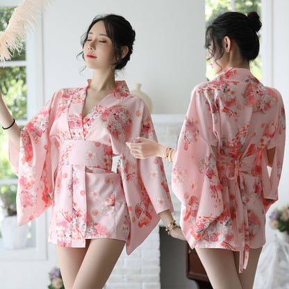 Nuevo Fabricantes de lencería Aexy, lencería Sexy para mujer, traje tipo Kimono estampado japonés nuevos,