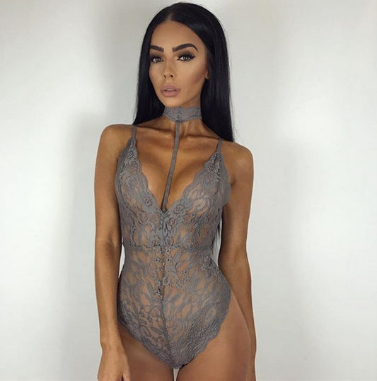 Sentiment sous-vêtements nouveau Style une pièce Sexy dentelle cou suspendu
