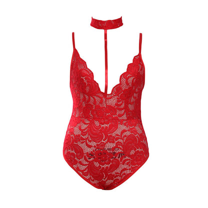 Sentiment sous-vêtements nouveau Style une pièce Sexy dentelle cou suspendu