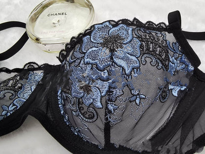 Ensemble de lingerie tentation sexy en dentelle brodée