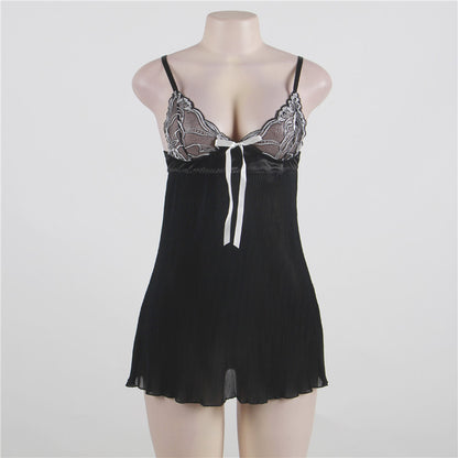 Sexy Lingerie Sexy Nightdress Suspender Skirt Lace Mesh Perspective
