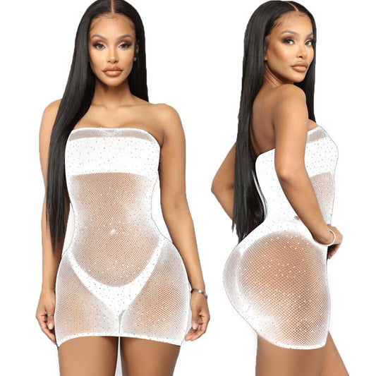 Poitrine enveloppée diamant chaud vente chaude Lingerie Sexy Point diamant étoilé