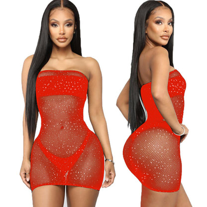 Poitrine enveloppée diamant chaud vente chaude Lingerie Sexy Point diamant étoilé