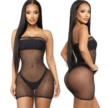 Poitrine enveloppée diamant chaud vente chaude Lingerie Sexy Point diamant étoilé