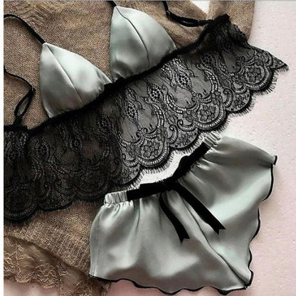 Amazon Sexy Lingerie Sexy à Trois Points Costume de Slip en Dentelle Tentation Sexy à Trois Points