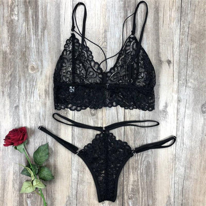 Bandage dentelle lingerie sexy femme soutien-gorge sous-vêtements